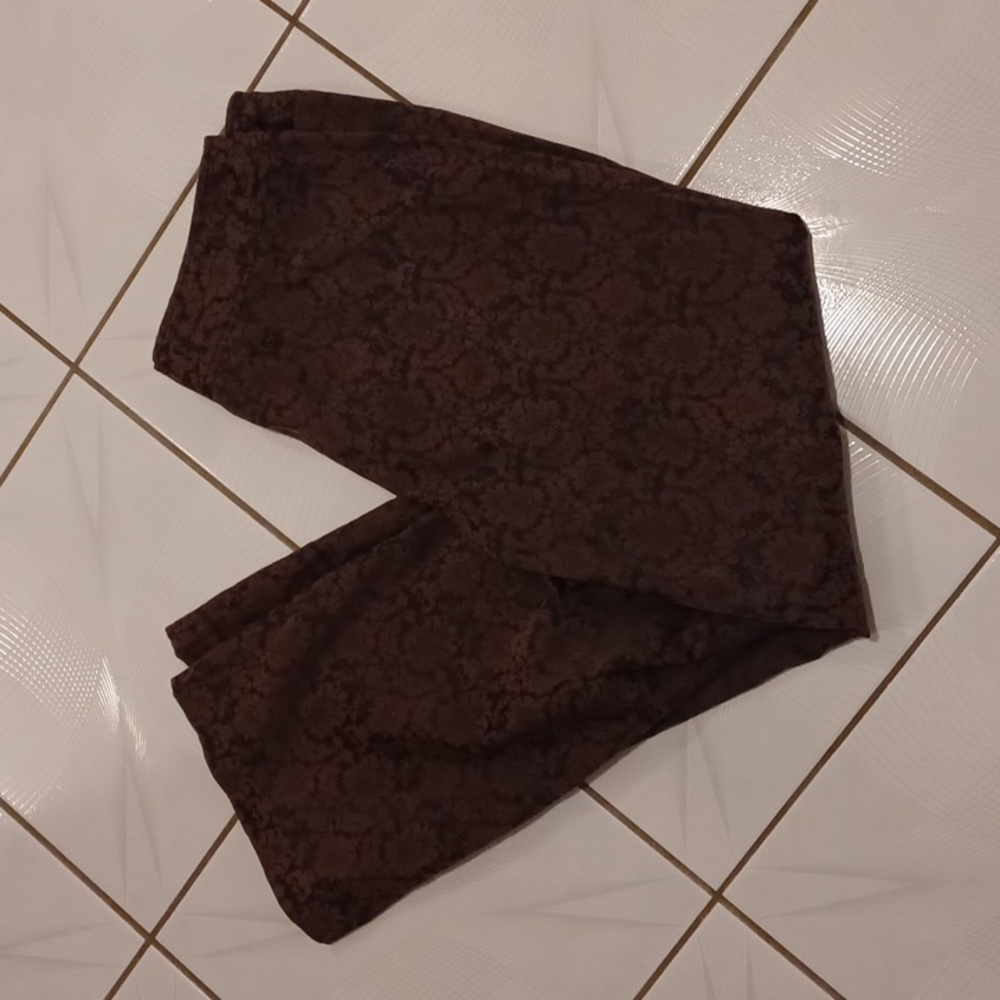 4/$60 Brown Floral Dress Pants - Size 14